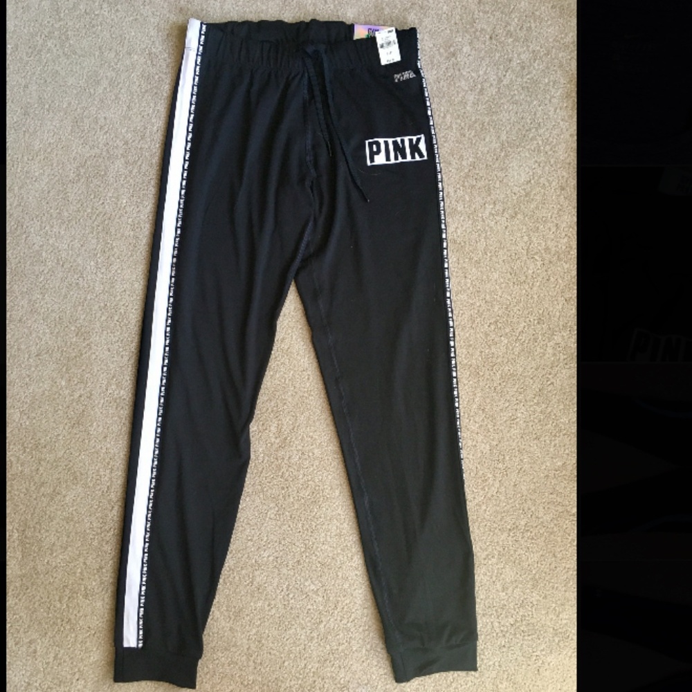 NWT {VS PINK} Gym Pant Joggers, Black